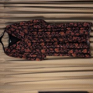 NWT Womens Size 1X Ophelia Roe 3/4 Length Sleeve V-Neck Dress